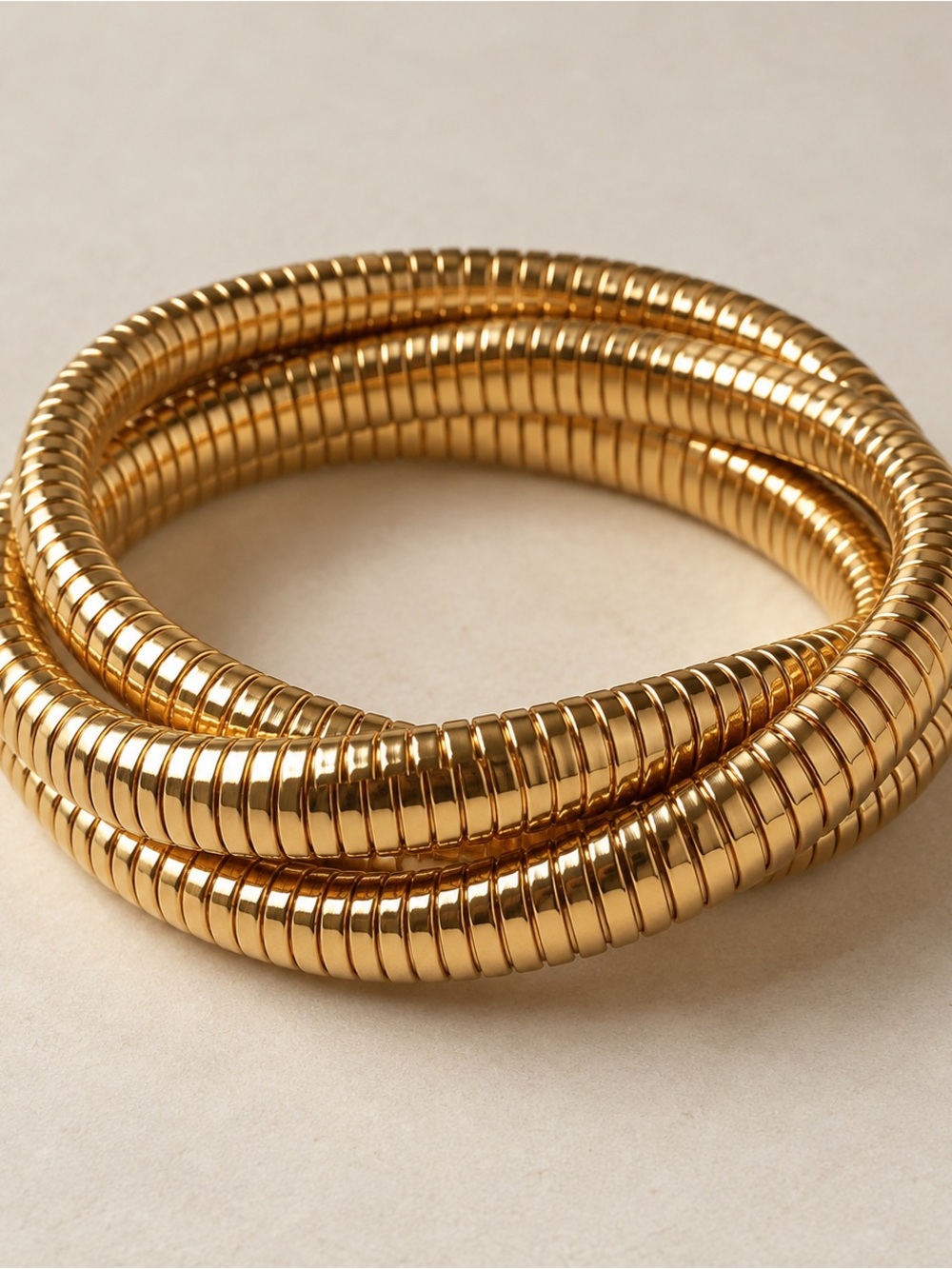 Elegant Gold Coil Bracelet